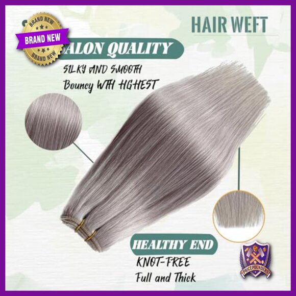 24-Inch Sew-In Human Hair Extensions Weft Bundles, Hand Tied, Straight main image 6